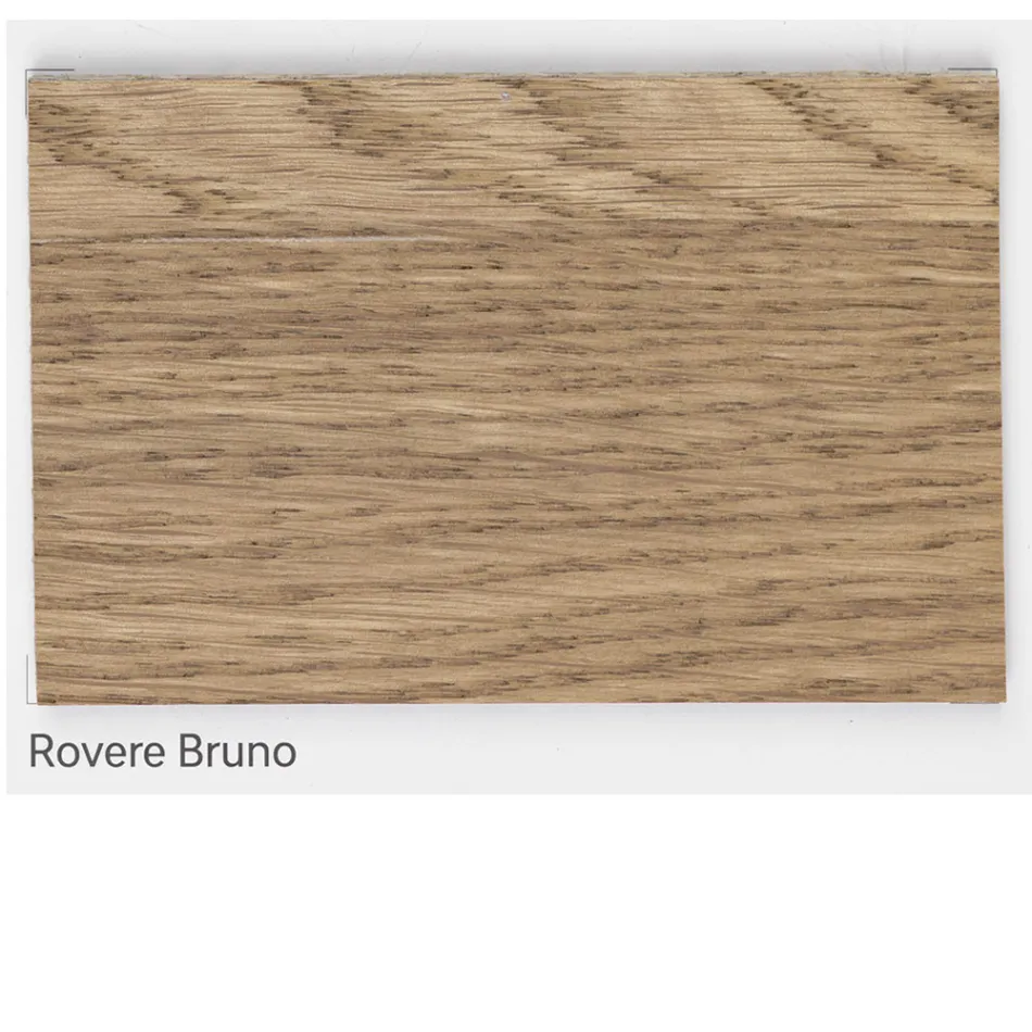 Masa placata din stejar Masellato innodat si cristal Made in Italy - Vicente Viadurini