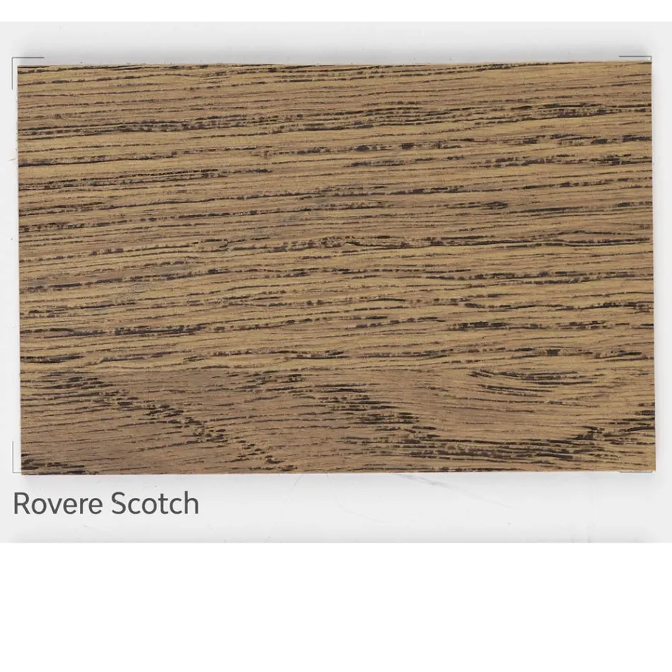 Masa placata cu furnir de stejar innodat si metal Made in Italy - Luanda Viadurini