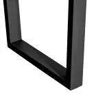 Masa placata in stejar patrat innodat si baza metalica Made in Italy - Pilar Viadurini