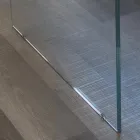 Masa placata cu stejar masiv si baza de cristal Made in Italy - Noelia Viadurini