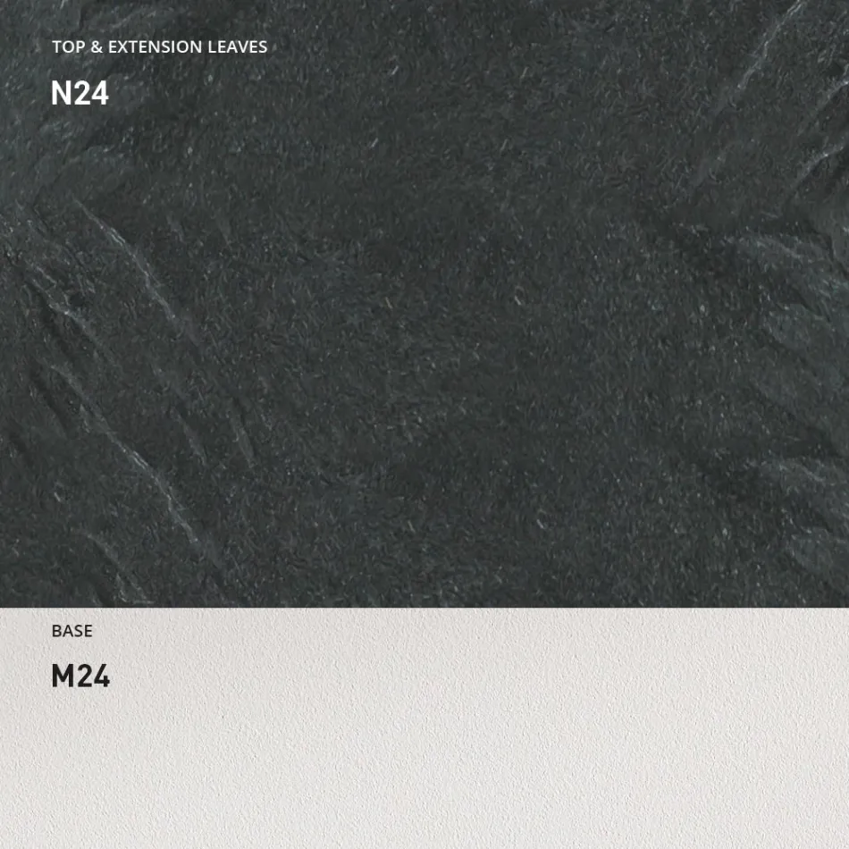 Masa de Sufragerie Extensibila 190 cm Metal si Lemn Made in Italy - Euclidian Viadurini