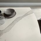 Masa de sufragerie extensibila pana la 294 cm din ceramica lustruita si poliuretan - Stalto Viadurini