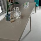 Masa de sufragerie extensibila la 380 cm din sticla si metal 16 locuri - Fiorentino Viadurini