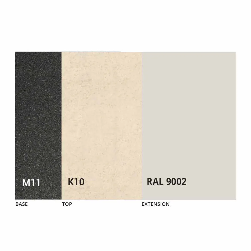 Masă extensibilă de masă din ceramică până la 2,8 m Fabricat în Italia - Paoluccio Viadurini