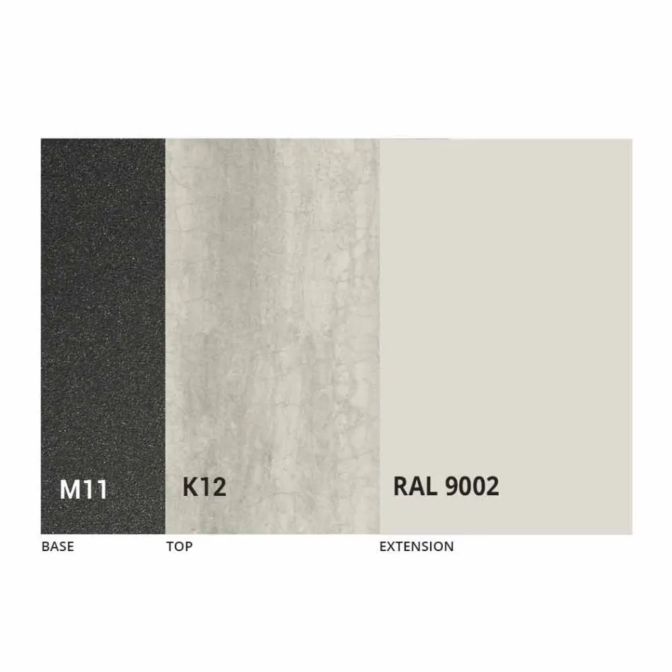 Masă extensibilă de masă din ceramică până la 2,8 m Fabricat în Italia - Paoluccio Viadurini