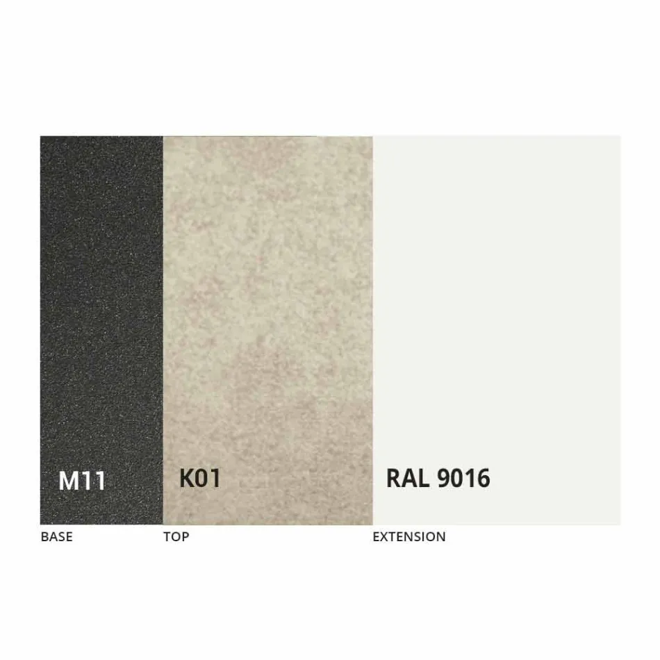 Masă extensibilă de masă din ceramică până la 2,8 m Fabricat în Italia - Paoluccio Viadurini