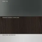 Masa de sufragerie cu blat patrat din sticla si baza din lemn Made in Italy - Kuadro Viadurini