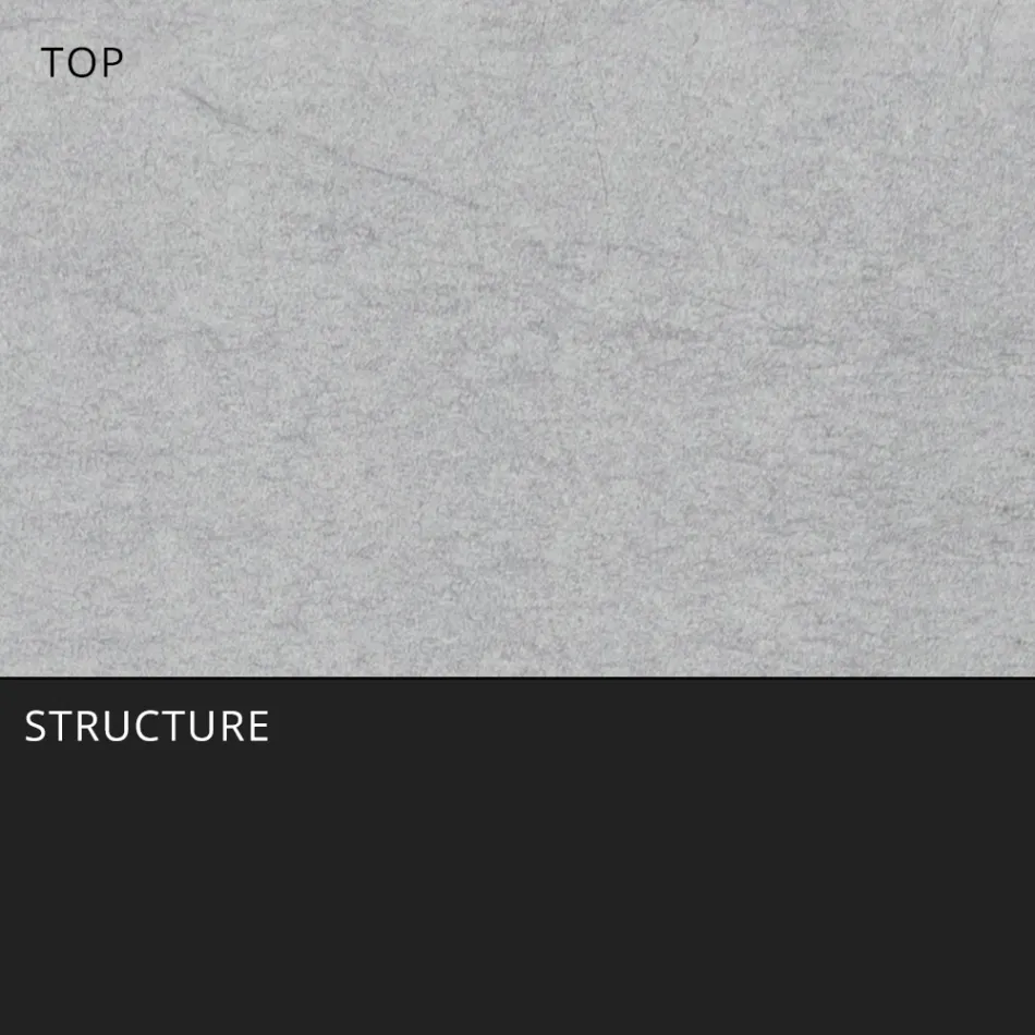 Masa de Sufragerie de Gradina din Aluminiu si Hpl sau Gres, Finisaje Diverse - Filomena Viadurini