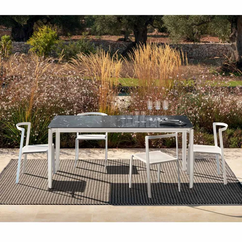 Blat de masă de grădină din gresie porțelanată Made in Italy - Tarik Viadurini