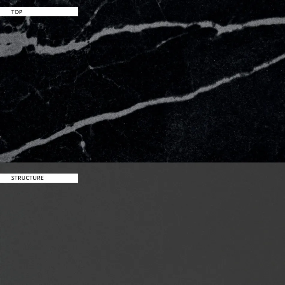 Masa de sufragerie in aer liber din aluminiu si blat din gresie Made in Italy - Donovan Viadurini