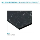 Masa de Sufragerie Fixa din Metal si Hpl Stratificat Made in Italy - Bastiano Viadurini