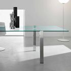 Masă de masă din sticlă transparentă și metal Diverse culori 5 dimensiuni - Aschio Viadurini