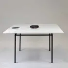 Masă de luat masa pătrată cu vază și incrustare de marmură 140 cm Luxury - Vesuvio Viadurini