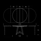 Masa rotunda extensibila pana la 270 cm din ceramica Made in Italy - Muschio Viadurini