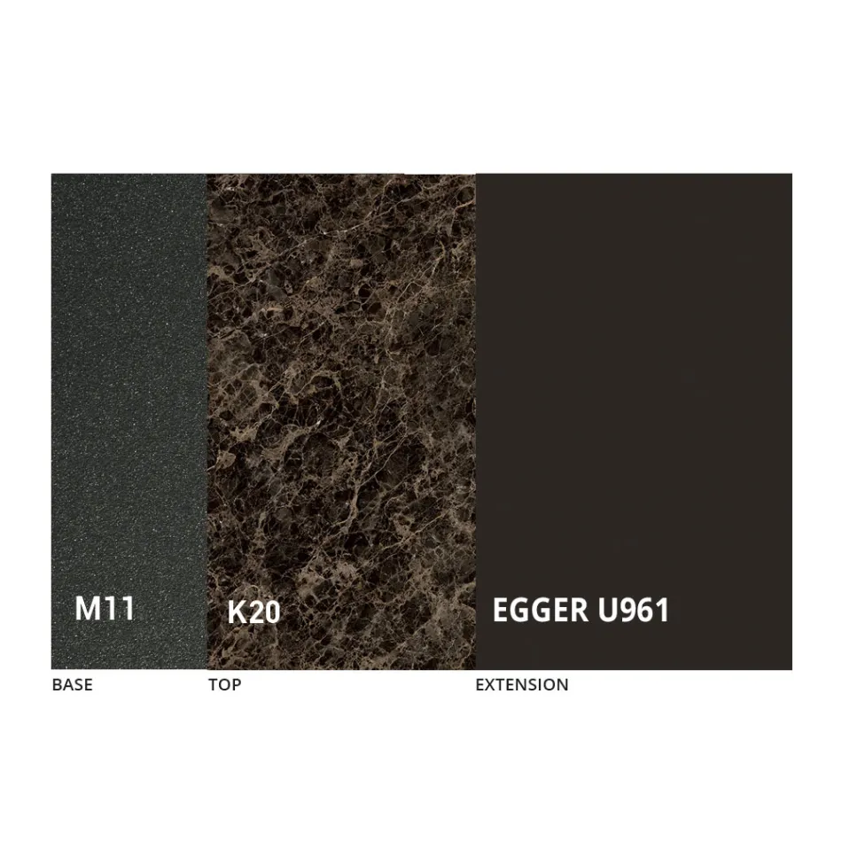 Masa rotunda extensibila pana la 270 cm din ceramica Made in Italy - Muschio Viadurini