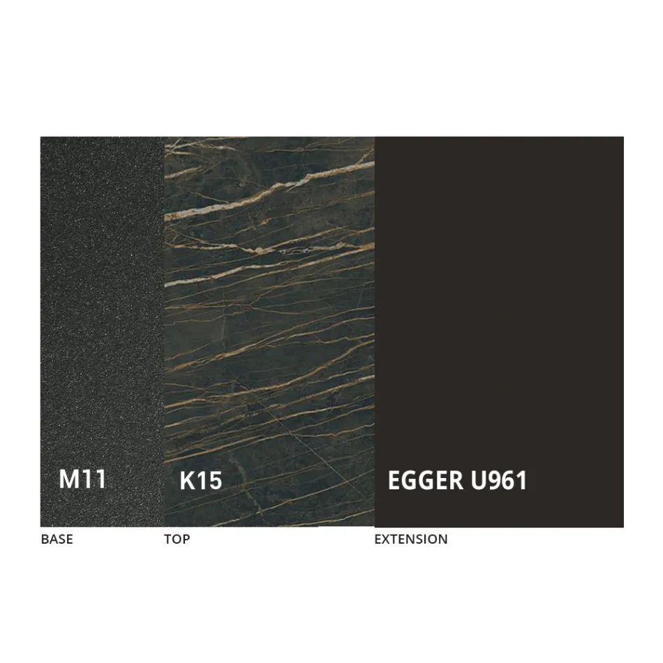 Masa rotunda extensibila pana la 270 cm din ceramica Made in Italy - Muschio Viadurini