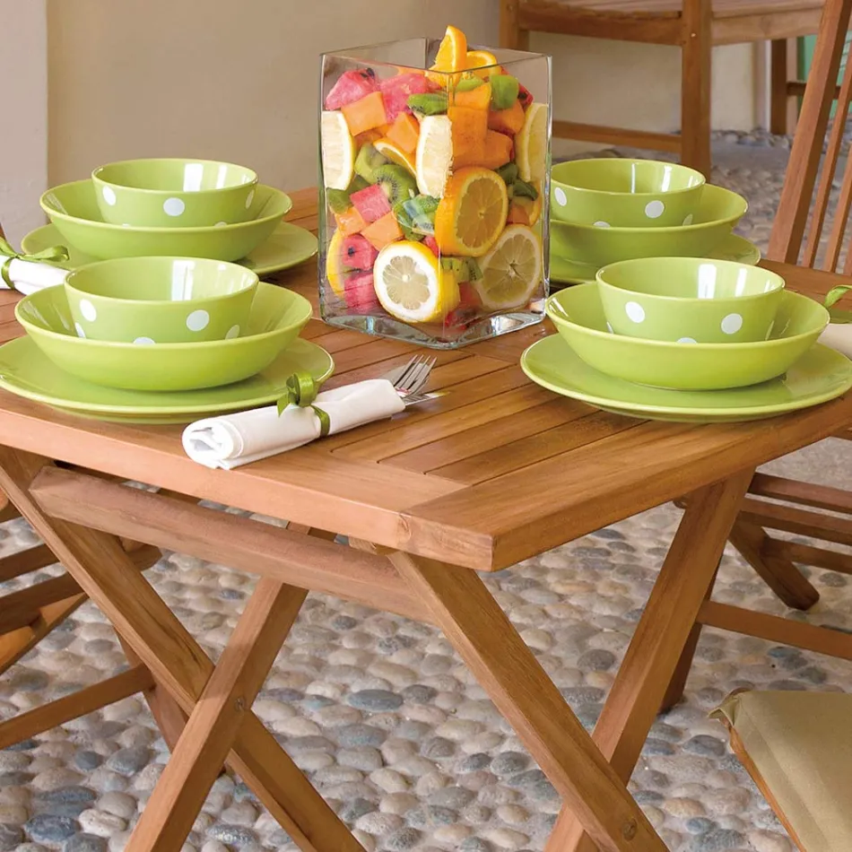 Masa Patrata De Gradina 80x80 cm Din Teak - Amico Viadurini