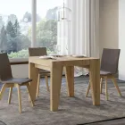 Masa Patrata extensibila pana la 246 cm din Lemn Made in Italy - Floare Viadurini