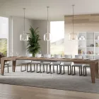 Masa Patrata extensibila pana la 440 cm din Lemn Made in Italy - Floare Viadurini