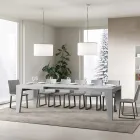 Masa Patrata extensibila pana la 440 cm din Lemn Made in Italy - Floare Viadurini