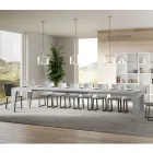 Masa Patrata extensibila pana la 440 cm din Lemn Made in Italy - Floare Viadurini