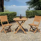 Masa Patrata Exterioara Din Lemn de Salcam - Apus de soare Viadurini