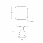 Masă pătrată de sufragerie, blat HPL - secolul al XIX-lea de diapozitiv Viadurini