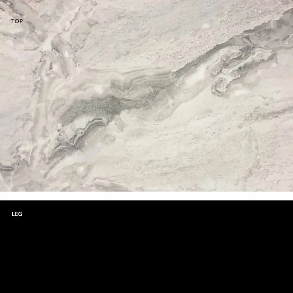 Masă pătrată de sufragerie, blat HPL - secolul al XIX-lea de diapozitiv Viadurini