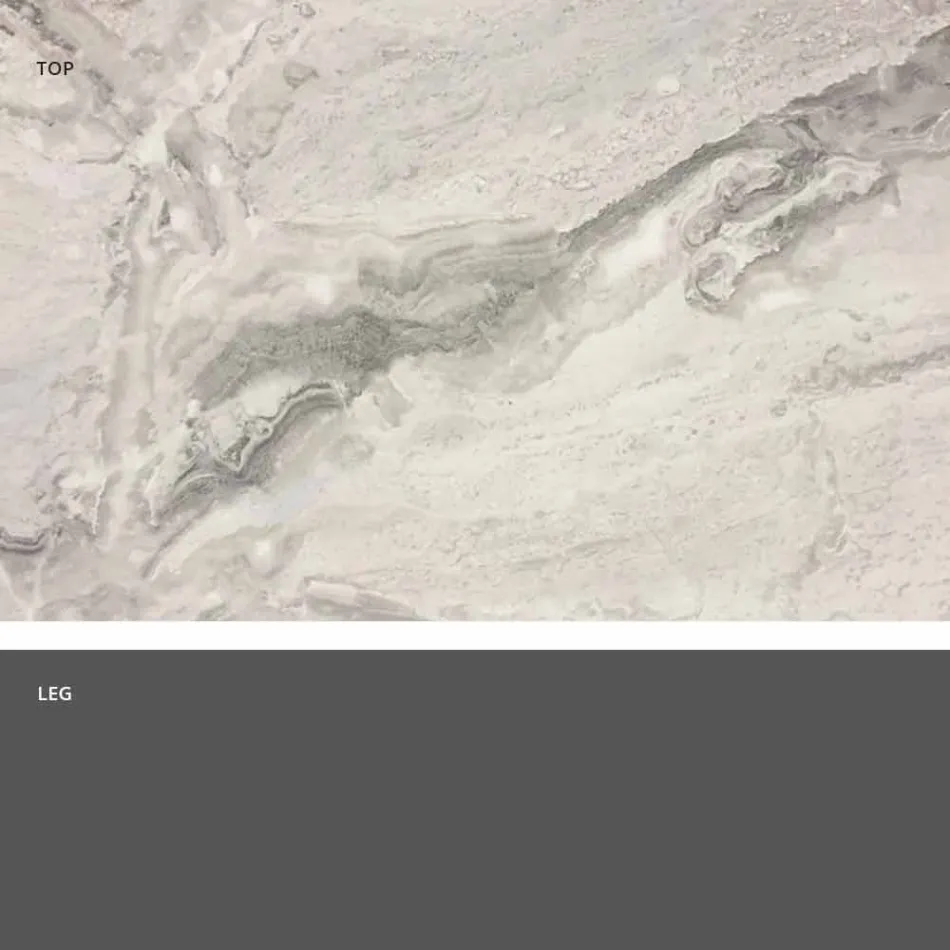 Masă pătrată de sufragerie, blat HPL - secolul al XIX-lea de diapozitiv Viadurini