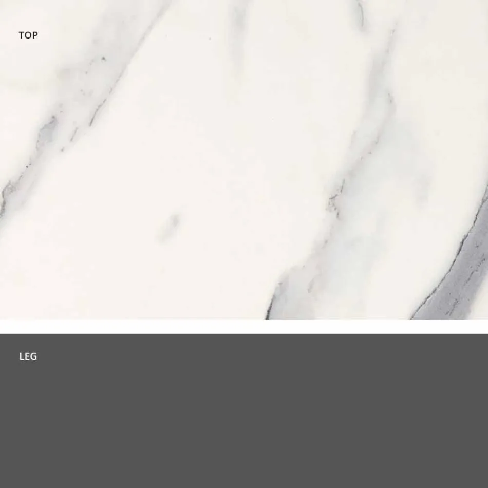 Masă pătrată de sufragerie, blat HPL - secolul al XIX-lea de diapozitiv Viadurini