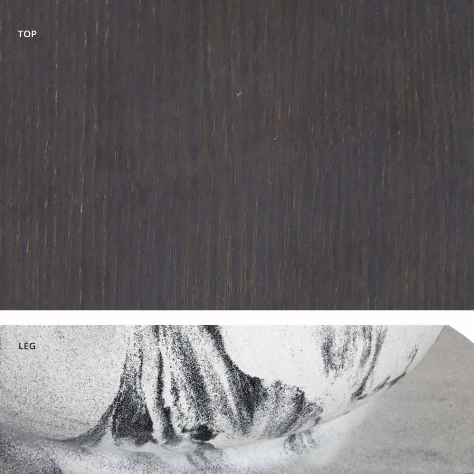 Masă pătrată de sufragerie, blat HPL - secolul al XIX-lea de diapozitiv Viadurini