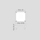 Design de masă fixă ​​pătrată MDF și Luigi oțel cromat Viadurini