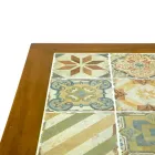 Masă pătrată din lemn de salcâm și blat ceramic - tehnic Viadurini