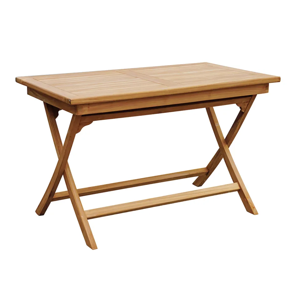 Masa De Gradina Dreptunghiulara 120x70 cm Din Teak - Alba Viadurini