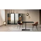 Masă dreptunghiulară modernă din sticlă afumată sau extraluetă fabricată în Italia - Dolce Viadurini