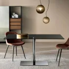 Masă dreptunghiulară modernă din sticlă afumată sau extraluetă fabricată în Italia - Dolce Viadurini