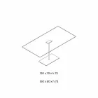 Masă dreptunghiulară modernă din sticlă afumată sau extraluetă fabricată în Italia - Dolce Viadurini