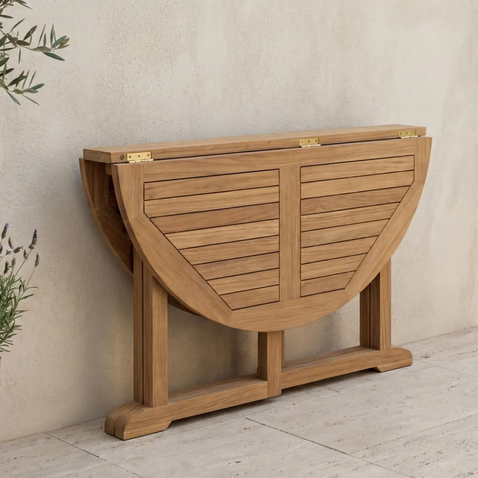 Masa plianta de gradina din Teak - Yggdrasil Viadurini