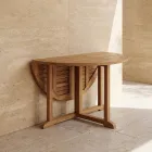 Masa plianta de gradina din Teak - Yggdrasil Viadurini