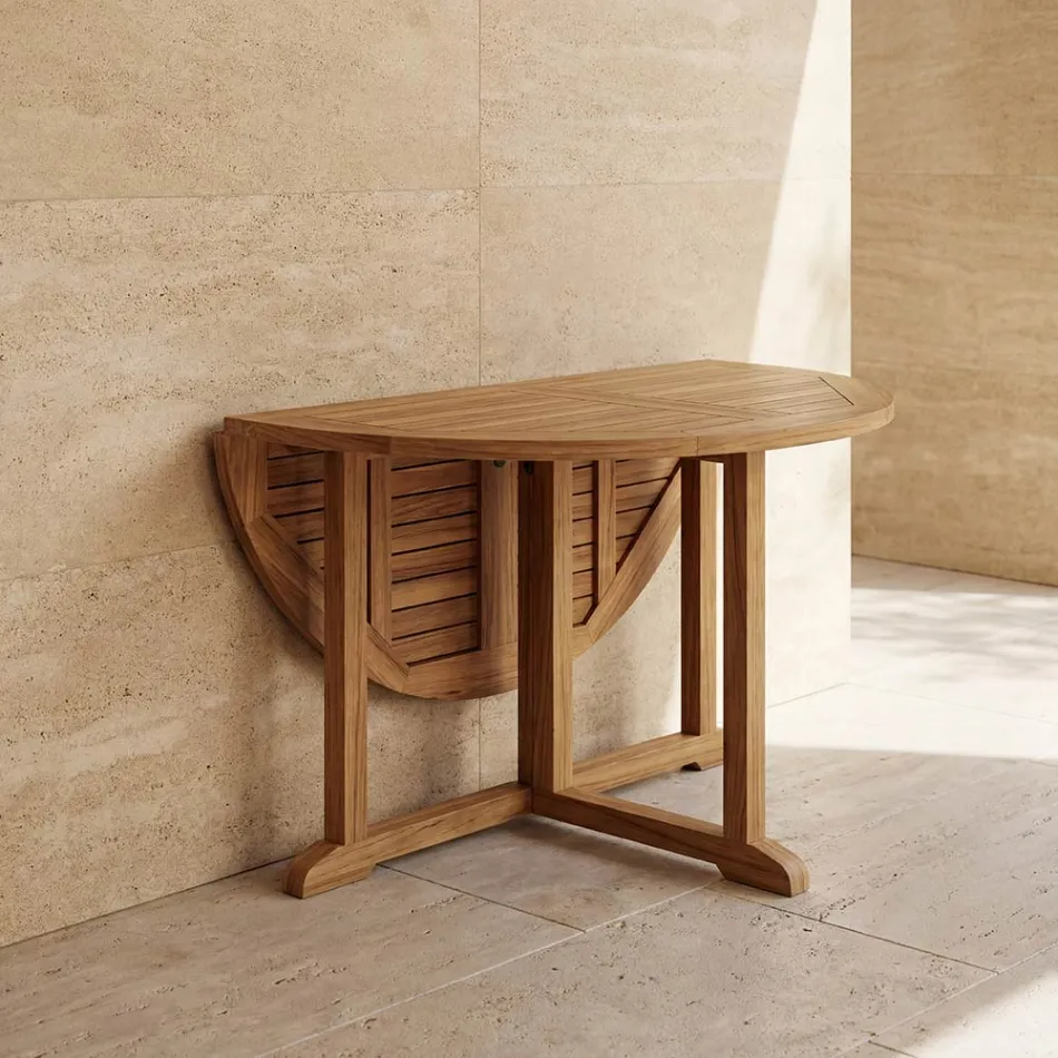 Masa plianta de gradina din Teak - Yggdrasil Viadurini