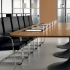 Masa de intalnire din melamina de nuc naturala formata - Gaelle Viadurini