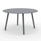Masă rotundă de exterior din aluminiu de 130 cm în diferite finisaje - Resplendent Viadurini