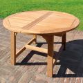 Masa Rotunda Exterioara Extensibila pana la 170 cm Din Teak - Armonia