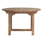 Masa Rotunda Exterioara Extensibila pana la 170 cm Din Teak - Armonia Viadurini