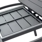 Masă rotundă extensibilă din aluminiu antracit (170 cm) - Rivara Viadurini