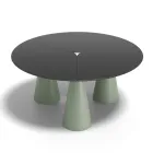 Masă rotundă de exterior și interior în două dimensiuni din HPL Fabricată în Italia - Velario Viadurini