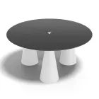 Masă rotundă de exterior și interior în două dimensiuni din HPL Fabricată în Italia - Velario Viadurini
