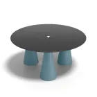 Masă rotundă de exterior și interior în două dimensiuni din HPL Fabricată în Italia - Velario Viadurini