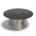 Masă rotundă de exterior și interior în două dimensiuni din HPL Fabricată în Italia - Velario Viadurini