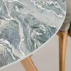 Masa rotunda de exterior din ceramica emblematica Ciprus Made in Italy - Pegaso Viadurini